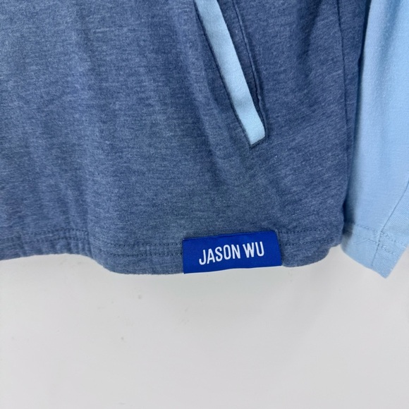 Jason Wu - EvaAir Two-Tone lightweight Blue Hoodie - Picture 4 of 6